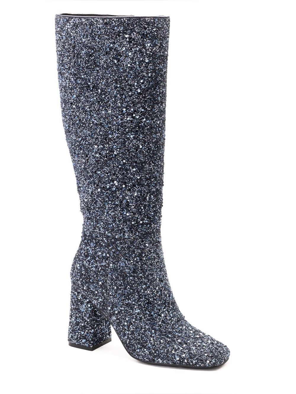 Corky's WIDE CALF Navy Glitter Boot (ship without box)